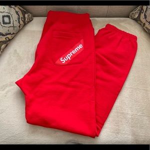 Supreme Sweatpants-Red